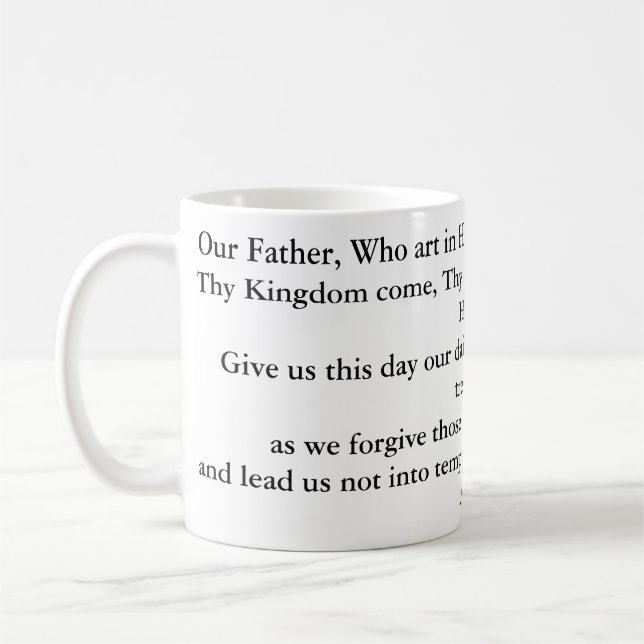 The Lords' Prayer/Our Father mug (Left)