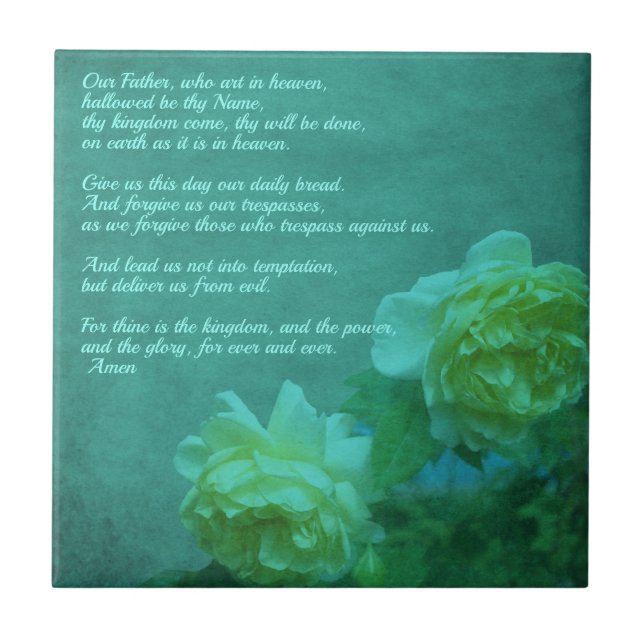 The Lord's Prayer Our Father     Tile (Front)