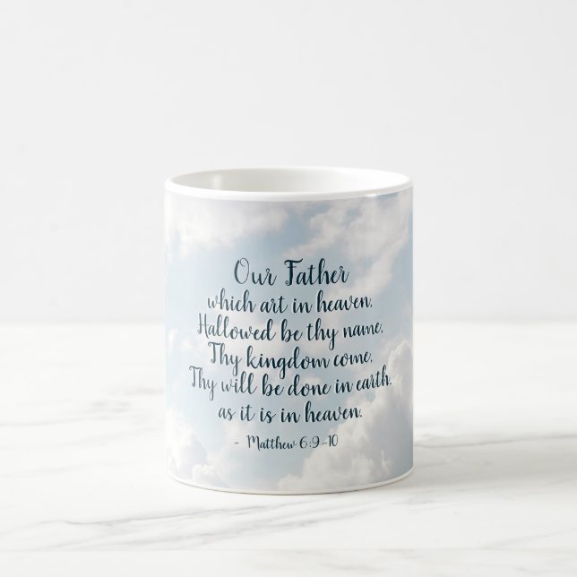 The Lord's Prayer, Our Father which art in Heaven, Coffee Mug (Center)