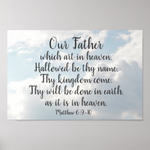 The Lord's Prayer, Our Father which art in Heaven, Poster