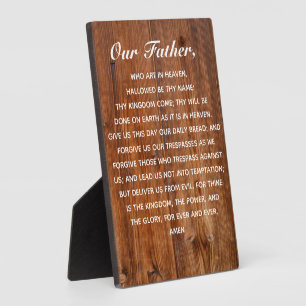 The Lord's Prayer Our Father Who Art in Heaven  Plaque