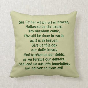 The Lord's Prayer pillow