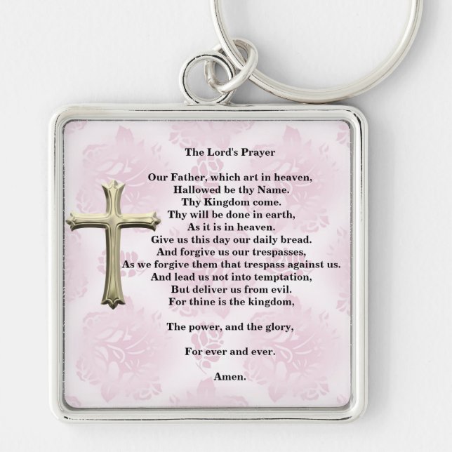 The Lord's Prayer (pink) Key Ring (Front)
