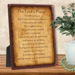 The Lord's Prayer Plaque, Customisable Plaques