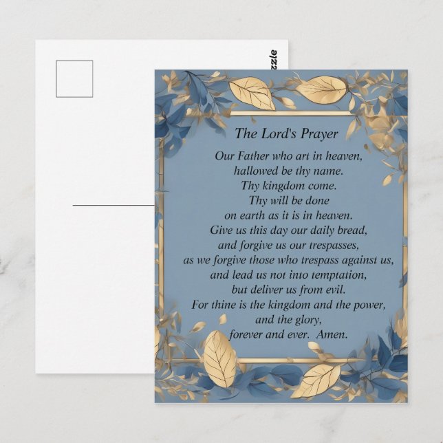 The Lord's Prayer Postcard (Front/Back)