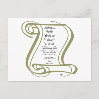 The Lords Prayer Postcard
