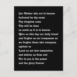 The Lord's Prayer Postcard