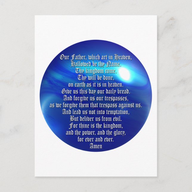 The Lord's Prayer Postcard (Front)