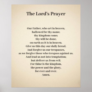 The Lord's Prayer Poster
