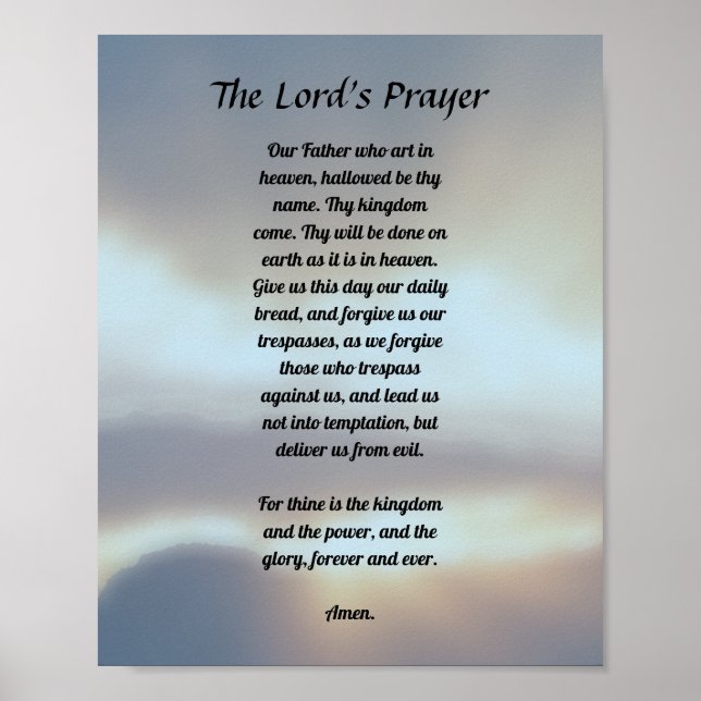 The Lord's Prayer Poster (Front)