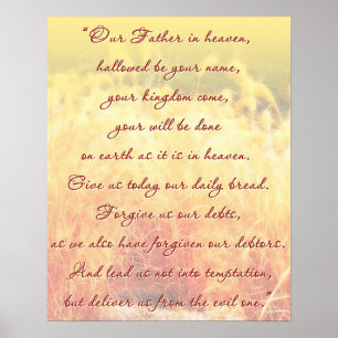 The Lord's prayer Poster