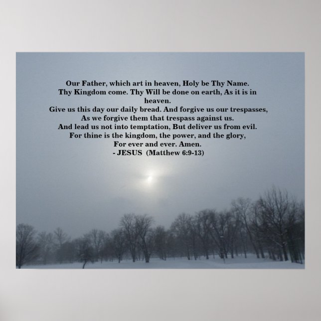 THE LORDS PRAYER POSTER (Front)