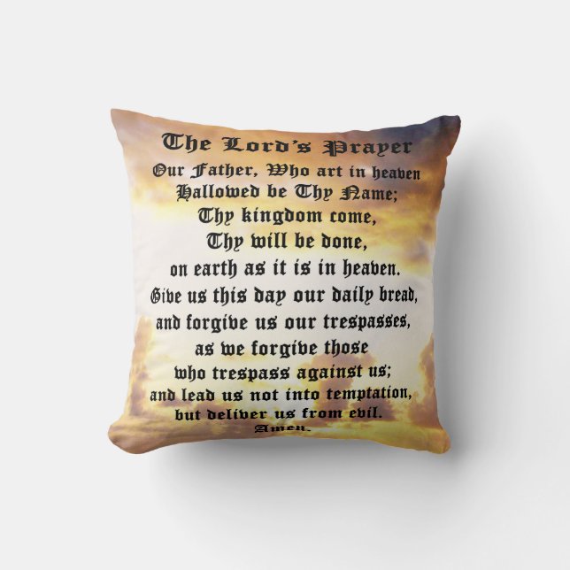 The Lord's Prayer, Religious Gifts, Prayer Cushion (Front)