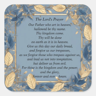The Lord's Prayer Square Sticker