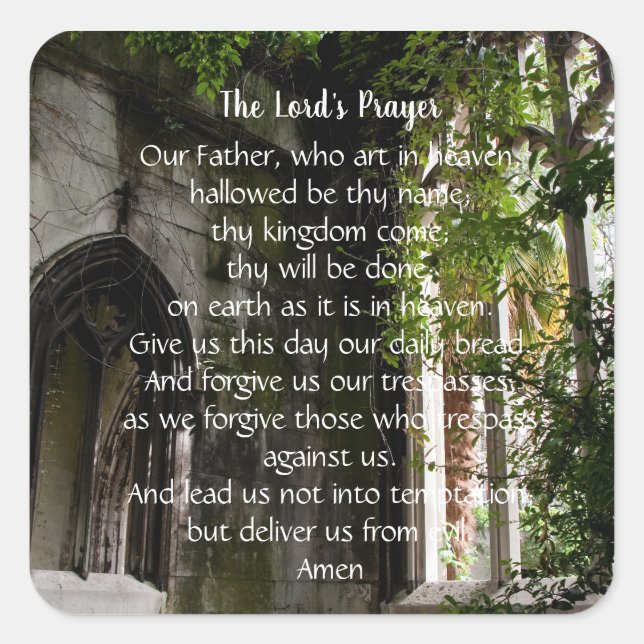 The Lord's Prayer Sticker (Front)