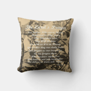 The Lords Prayer Throw Pillow