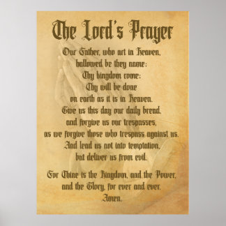 The Lord's Prayer (Traditional) Poster