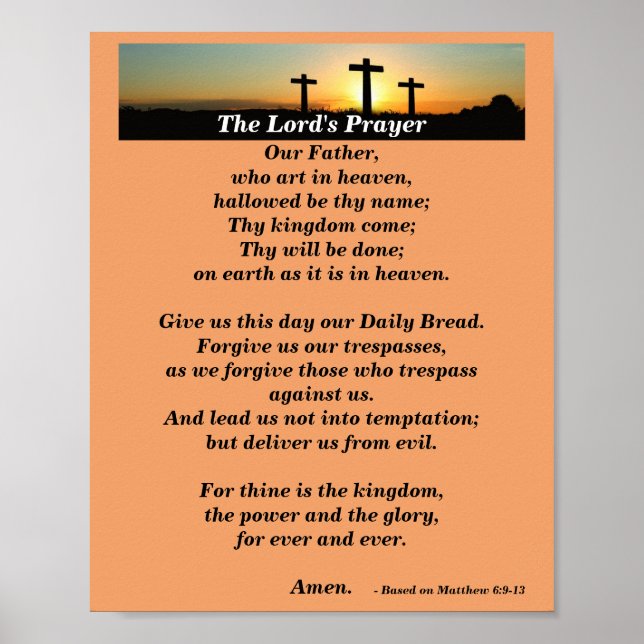 The Lord's Prayer - Traditional Version Poster (Front)