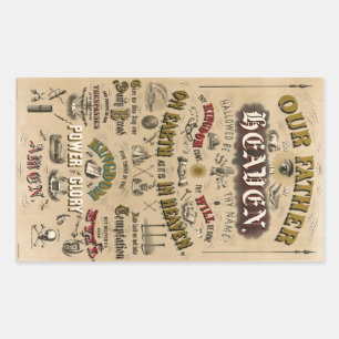 The Lord's Prayer Vintage Custom Sticker