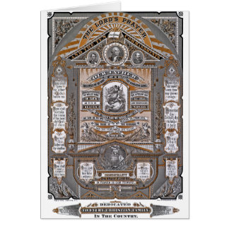 The Lord's Prayer vintage engraving (ORANGE)