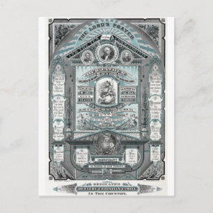 The Lord's Prayer vintage engraving Postcard