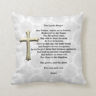 The Lord's Prayer (white) Cushion