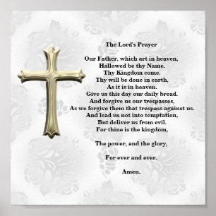 The Lord's Prayer (white) Poster