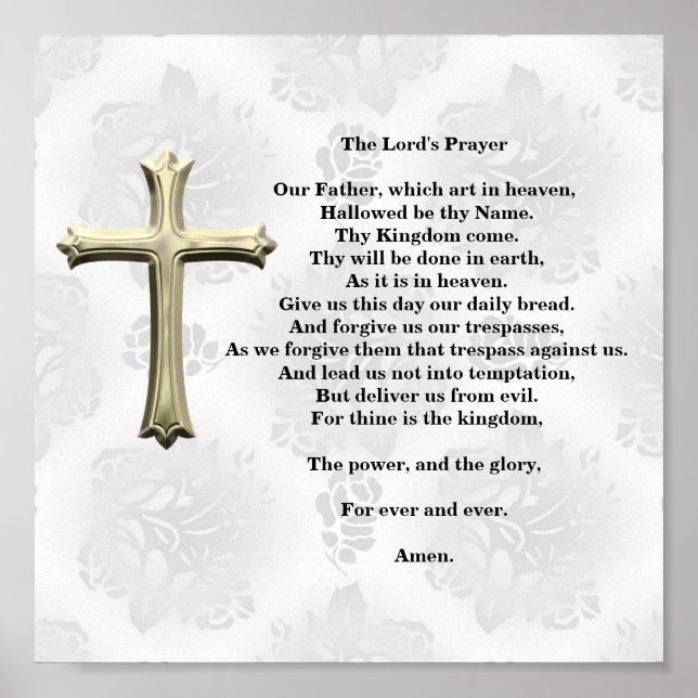 The Lord's Prayer (white) Poster (Front)