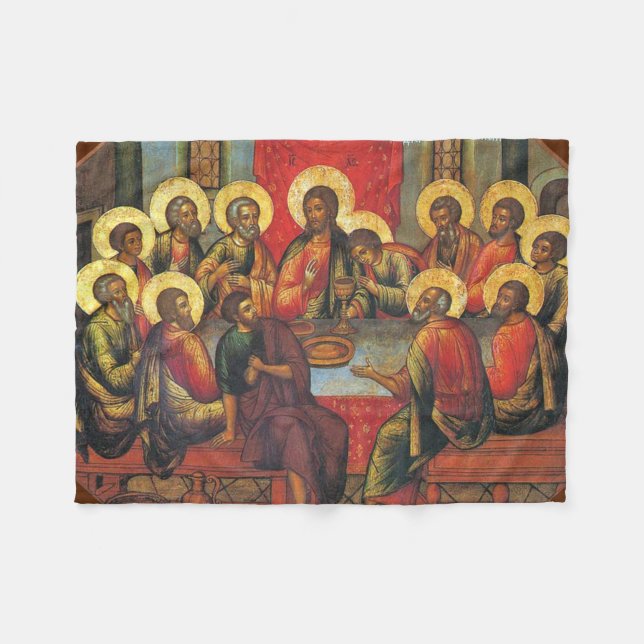 The Lord's Supper Fleece Blanket (Front (Horizontal))