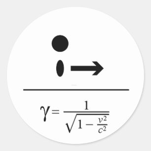 The Lorentz Factor Classic Round Sticker