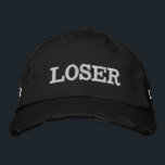 The Loser Embroidered Baseball Cap<br><div class="desc">Funny gift for your competitive friend,  Loser Embroidered Baseball Cap</div>