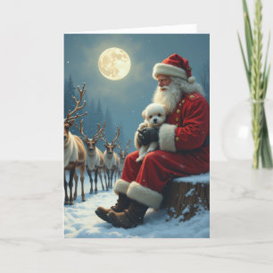 The loss of a pet dog at christmas thank you card