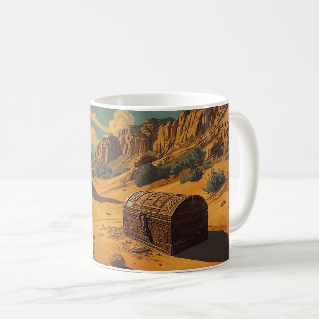 The lost treasure in the desert coffee mug (Front Right)
