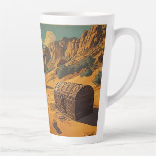 The lost treasure in the desert latte mug