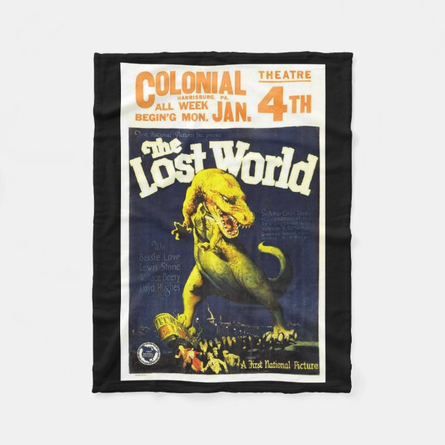 The Lost World Monster Movie Fleece Blanket (Front)
