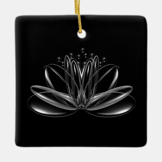 The lotus flower  ceramic ornament (Front)