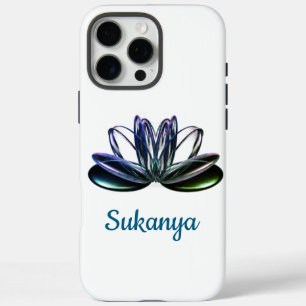 The lotus flower personalised iPhone 16 pro max case