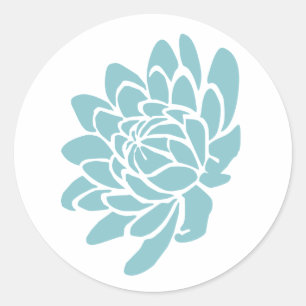 The Lotus Flower Sticker (turquoise)