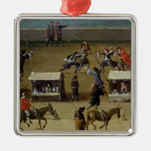 The Louvre and College des Quatre-Nations Metal Tree Decoration