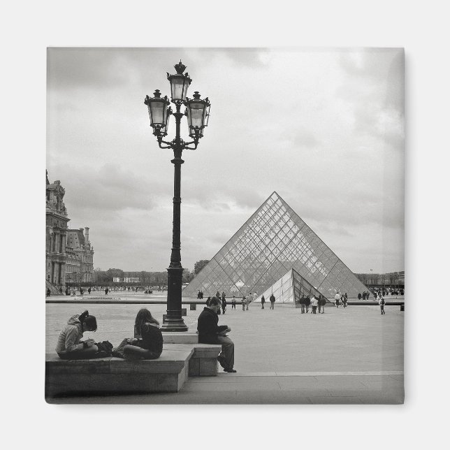 The Louvre Glass Pyramid Magnet (Front)