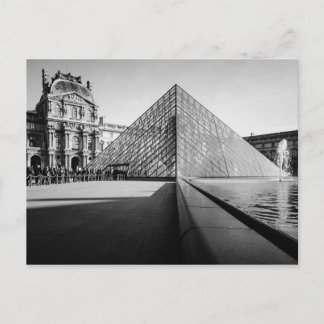 The Louvre in BW Postcard