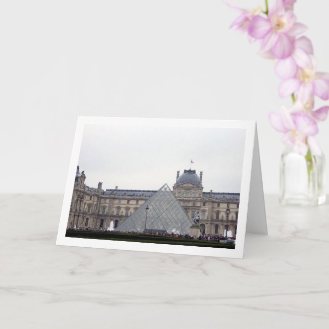 The Louvre Museum, Paris, France Card (Orchid)