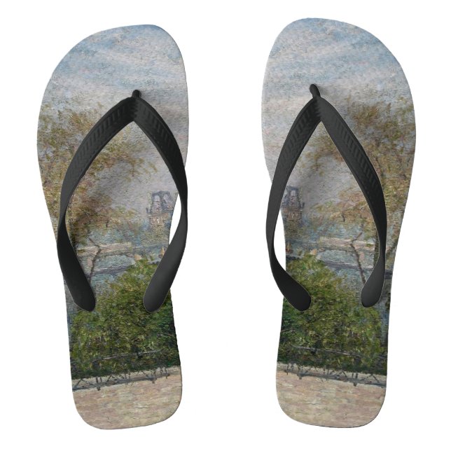 The Louvre, Spring  Camille Pissarro  Flip Flops (Footbed)