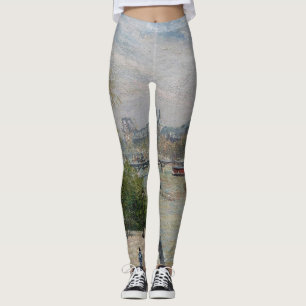 The Louvre, Spring  Camille Pissarro Leggings