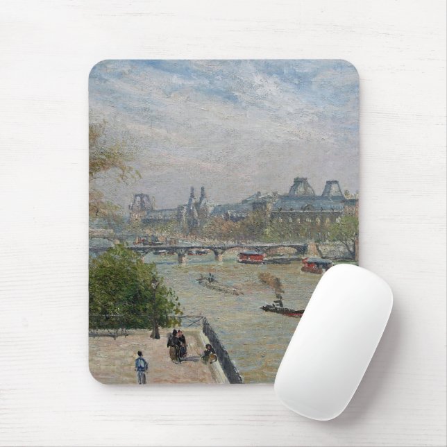 The Louvre, Spring  Camille Pissarro   Mouse Mat (With Mouse)