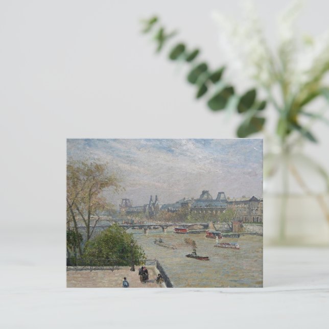 The Louvre, Spring  Camille Pissarro   Postcard (Standing Front)