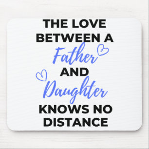 The Love Between A Father And Daughter Black Mouse Mat