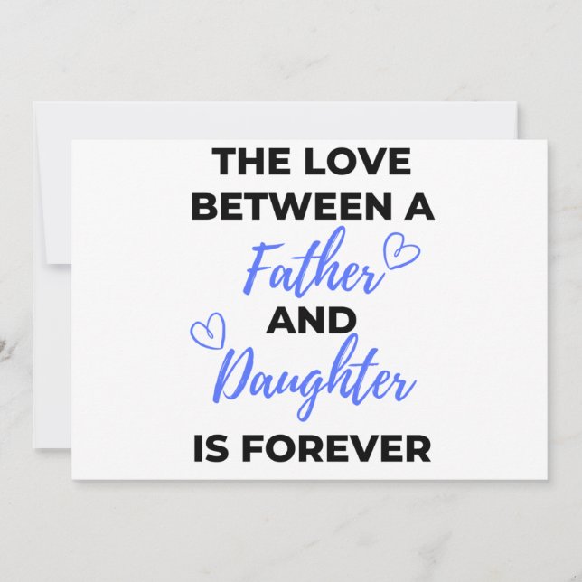 The Love Between A Father And Daughter Is bl Holiday Card (Front)