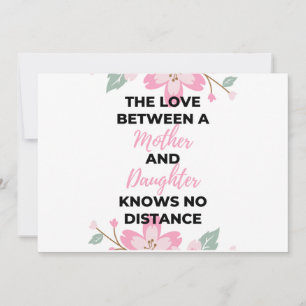 The Love Between A Mother And Daughter Knows black Holiday Card