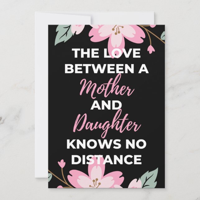 The Love Between A Mother And Daughter Knows Thank You Card (Front)